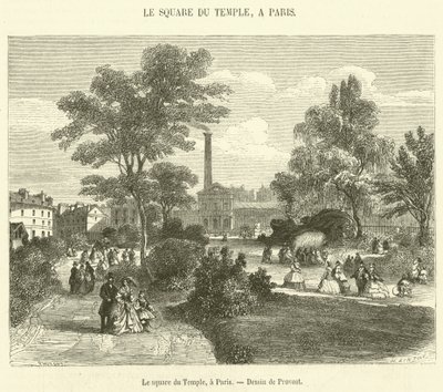 La plaza del Templo, en París de French School