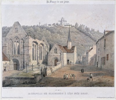 Abadía de Léhon y Capilla de Beaumanoir cerca de Dinan de French School