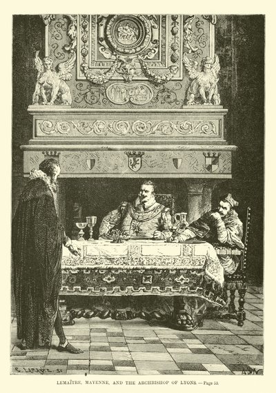 Lemaitre, Mayenne y el Arzobispo de Lyon de French School