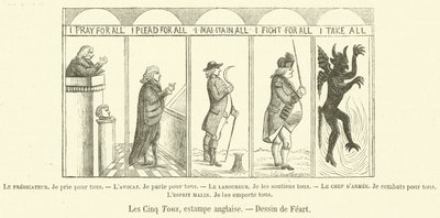 Las Cinco Torres, estampa inglesa de French School