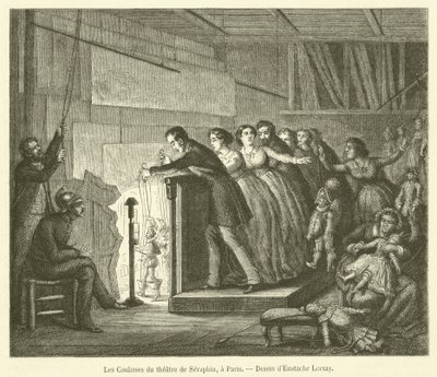 Los Bastidores del teatro de Seraphin, en París de French School