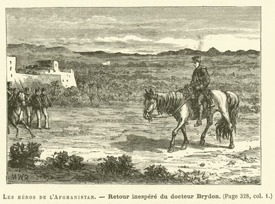 Los héroes de Afganistán (grabado) de French School