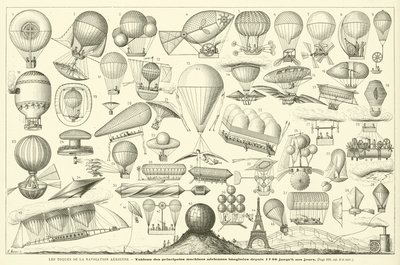 Les Toques De La Navigation Aerienne (grabado) de French School