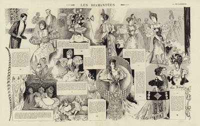 Las diamantes (grabado) de French School