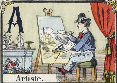 Letra A: artista (alfabeto recreativo) de French School