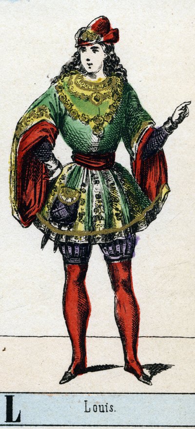 Letra L como Luis. Abecedario del Museo Teatral. Imagen de Epinal, circa 1830 de French School