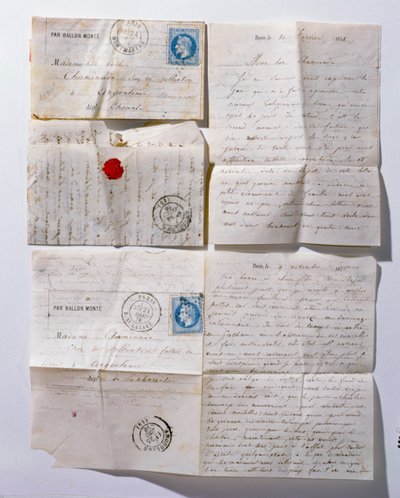 Cartas enviadas a París por globo durante el asedio de 1871 de French School