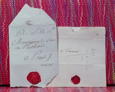 Lettres de cachet (Órdenes reales para exiliar o encarcelar a alguien) de French School