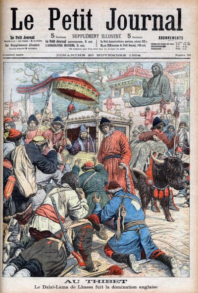 El 13º Dalai Lama de Lhasa (Thubten Gyatso) (1876-1933) huyendo de la dominación inglesa en 
