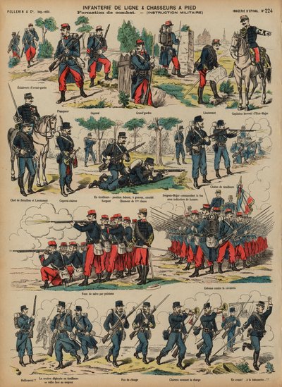 Infantería de línea y cazadores del ejército francés de French School