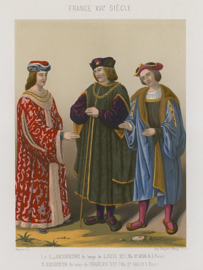 Señores de Luis XII y Señores de la época de Carlos VIII de French School