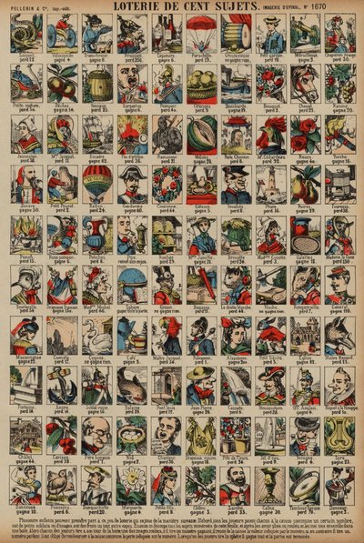 Lotería de cien temas de French School