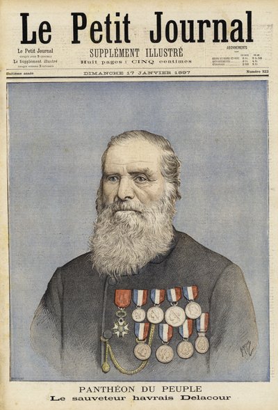 Louis-Joseph-Andre Delacour, marinero y salvavidas francés de French School