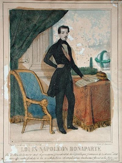 Louis-Napoleon Bonaparte (1808-73) grabado por Jannin, c.1849 de French School