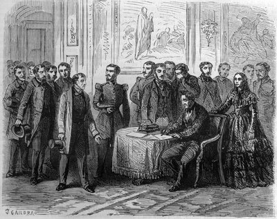 Luis Felipe de Orleans (Luis Felipe I) firmó su abdicación el 24 de febrero de French School