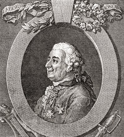 Louis-Élisabeth de la Vergne, conde de Tressan, 1705-1783. Soldado, médico, científico, medievalista y escritor francés. De Les Heures Libres publicado en 1908 de French School