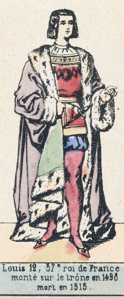 Luis XII, 57º rey de Francia, subió al trono en 1498, murió en 1515 de French School