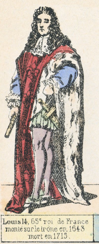 Luis XIV, 65º rey de Francia, subió al trono en 1643, murió en 1715 de French School