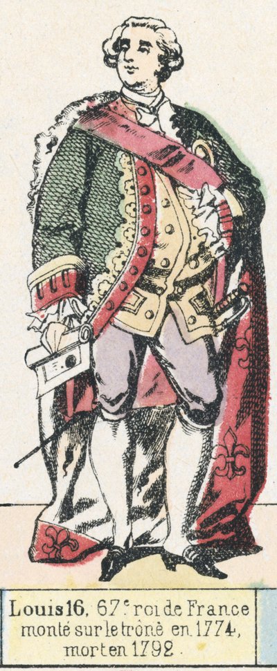 Luis XVI, 67º rey de Francia, sube al trono en 1774, muere en 1792 de French School