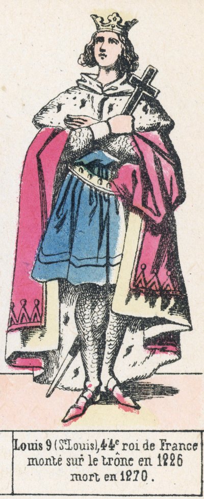 Luis IX (San Luis), 44º rey de Francia, subió al trono en 1226, murió en 1270 de French School
