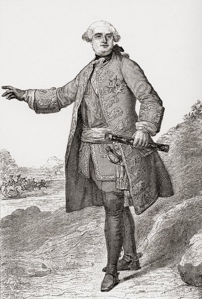 Louis Charles César Le Tellier conocido como el Duque de Estrées. Comandante militar francés y Mariscal de Francia. De Les Heures Libres publicado en 1908 de French School