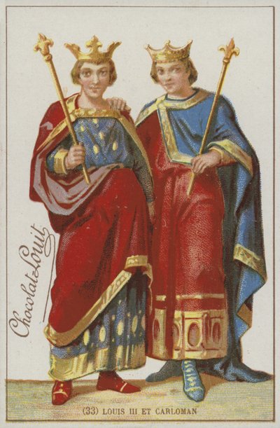 Luis III y Carlomán de French School