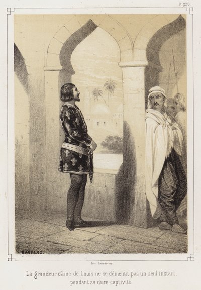 Luis IX de Francia en la cautividad de los egipcios de French School