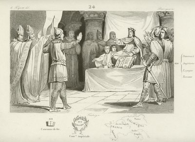 Luis I, rey de los francos y emperador del Sacro Imperio Romano de French School