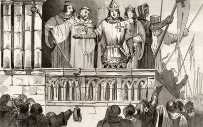 Luis VII (1120-80) el Joven busca apoyo para la Segunda Cruzada en 1144, de 