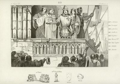 Luis VII de Francia recabando apoyo para la Segunda Cruzada, c1147 de French School
