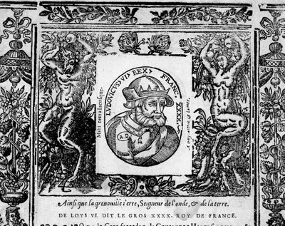 Luis VI Le Gros - en "Retratos de los reyes de Francia" de French School