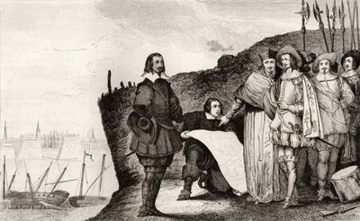 Luis XIII (1602-43) en el sitio de La Rochelle en octubre de 1628, de 