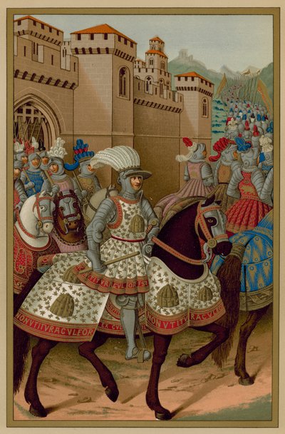 Luis XII saliendo de Alejandría el 24 de abril de 1507 de French School