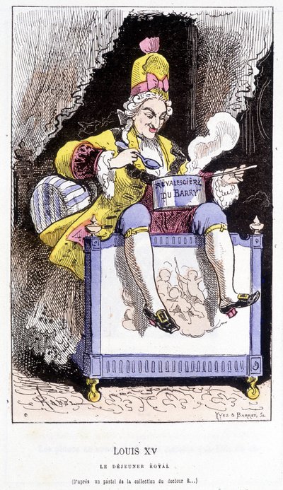 Luis XV - en “Historia de Francia Tintamarresque” de Touchatout de French School