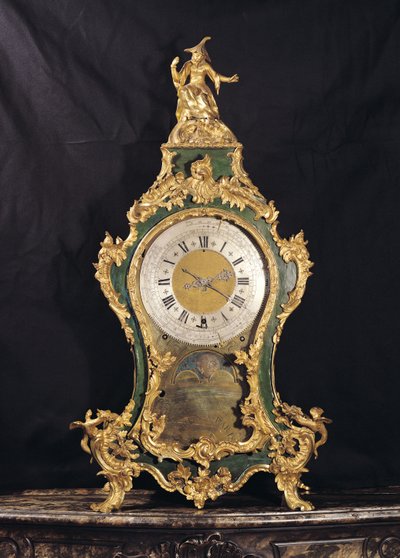 Reloj estilo Luis XV coronado por un hombre chino de French School