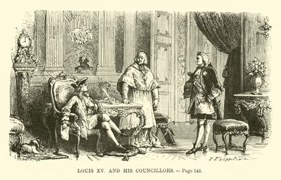 Luis XV y sus consejeros de French School