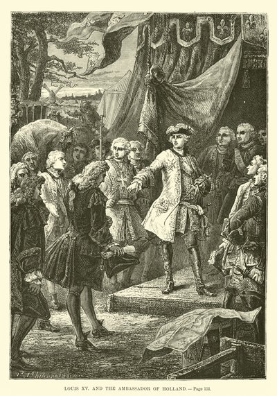 Luis XV y el Embajador de Holanda de French School