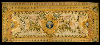 Muebles Luis XV: alfombra de la tribuna de la capilla real de Versalles. Realizada por la manufactura de Chaillot. 1759 Versalles, museo del castillo. de French School