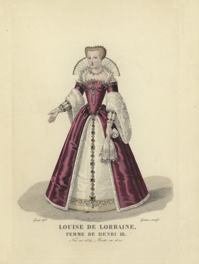 Luisa de Lorena, esposa del rey Enrique III de Francia de French School