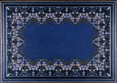 Cubierta inferior del libro con diseño floral, 1886 de French School