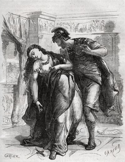 La muerte de Lucrecia: Lucrecia (Lucrezia, Lucretia, dama romana del siglo VI a.C.) fue víctima de violencia por su primo Sexto Tarquinio, el hijo de Tarquinio el Soberbio. Se suicidó frente a su esposo, Lucio Tarquinio Colatino, conocido como Ta de French School