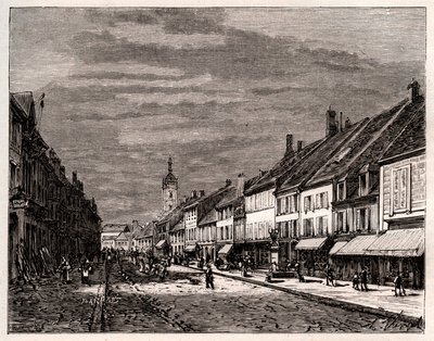 Lure - departamento de Haute-Saône en la región de Bourgogne-Franche-Comté - grabado en 