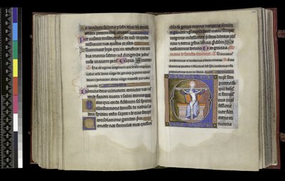 MS 300 f.197v-198r, Sufragio a la Trinidad, del Salterio y Horas de Isabel de Francia, París, c.1265-70 de French School