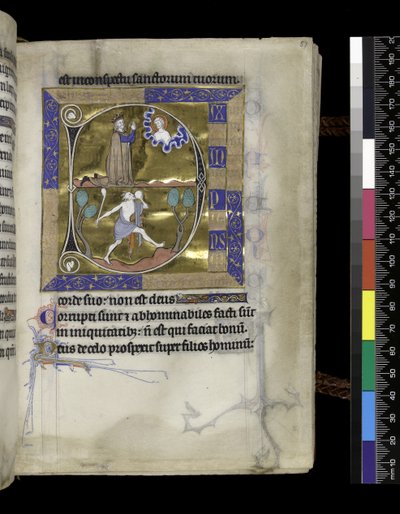 MS 300 f.57r, David reza a Dios de French School