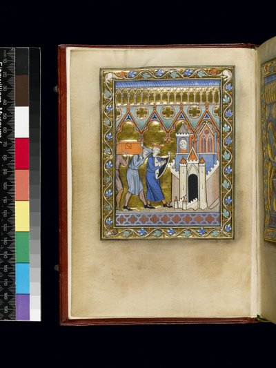 MS 300 f.Iv, folio del Salterio y Horas de Isabel de Francia, París, c.1265-70 de French School