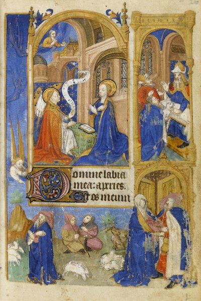 La Anunciación y la Anunciación a los Pastores (detalle) de French School