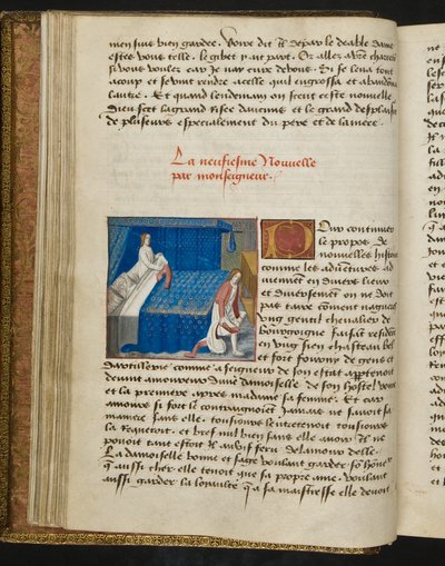 MS Hunter 252 020v Página de Cent Nouvelles Nouvelles, c.1461-62 de French School