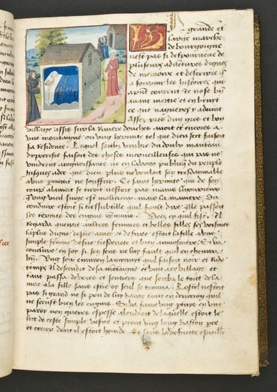 MS Hunter 252 030r Página de Cent Nouvelles Nouvelles, c.1461-62 de French School