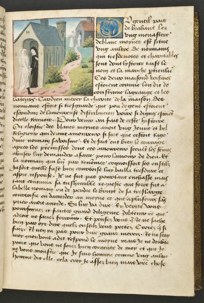 MS Hunter 252 033r Página de Cent Nouvelles Nouvelles, c.1461-62 de French School