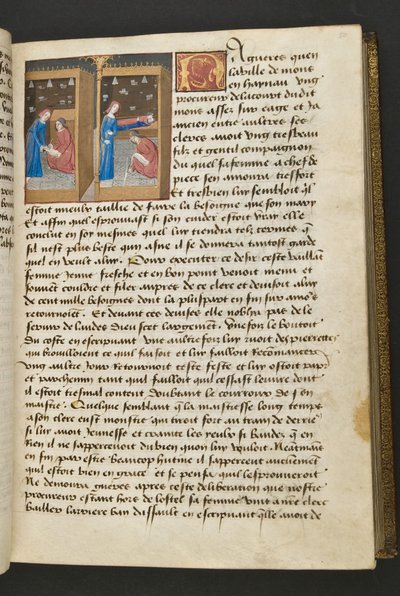 MS Hunter 252 050r Página de Cent Nouvelles Nouvelles, c.1461-62 de French School